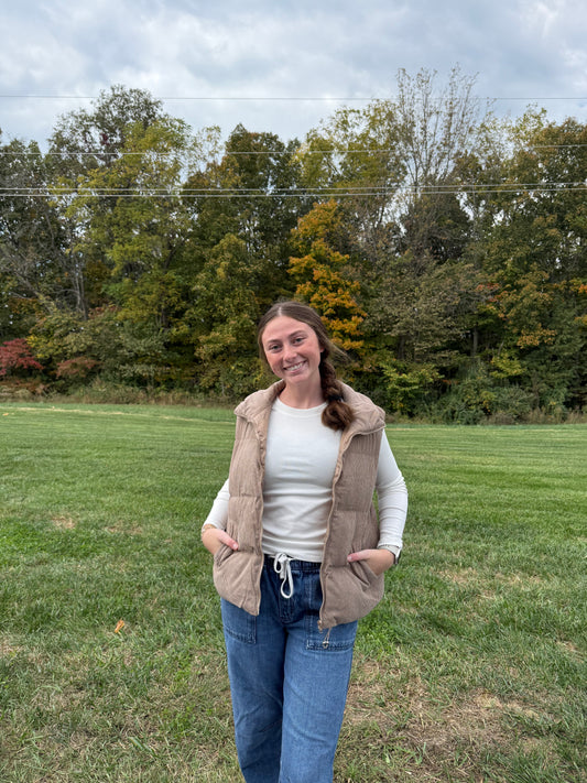 CORDUROY PUFFER VEST