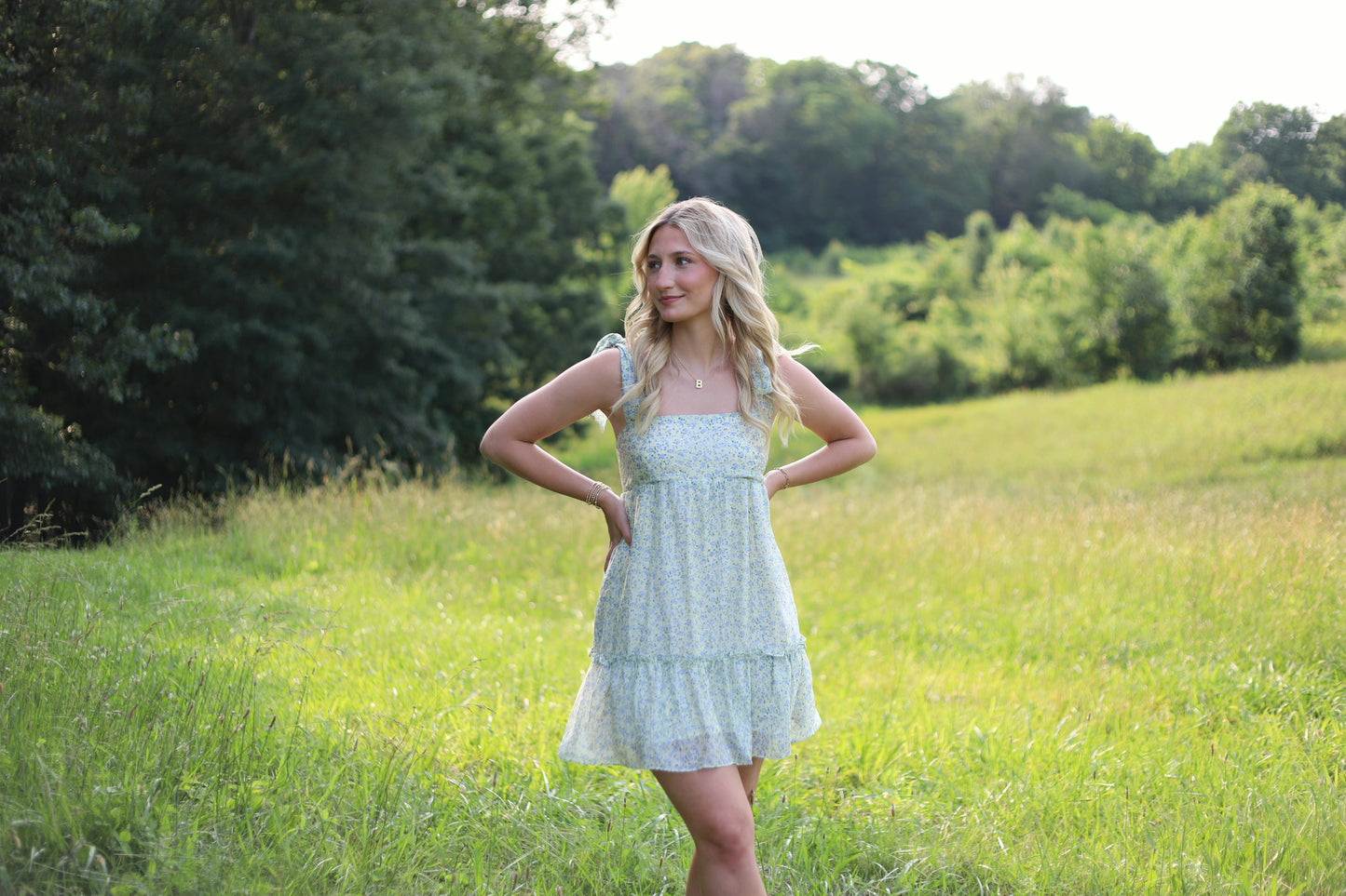 Floral Baby Doll Ruffled Tier Mini Dress