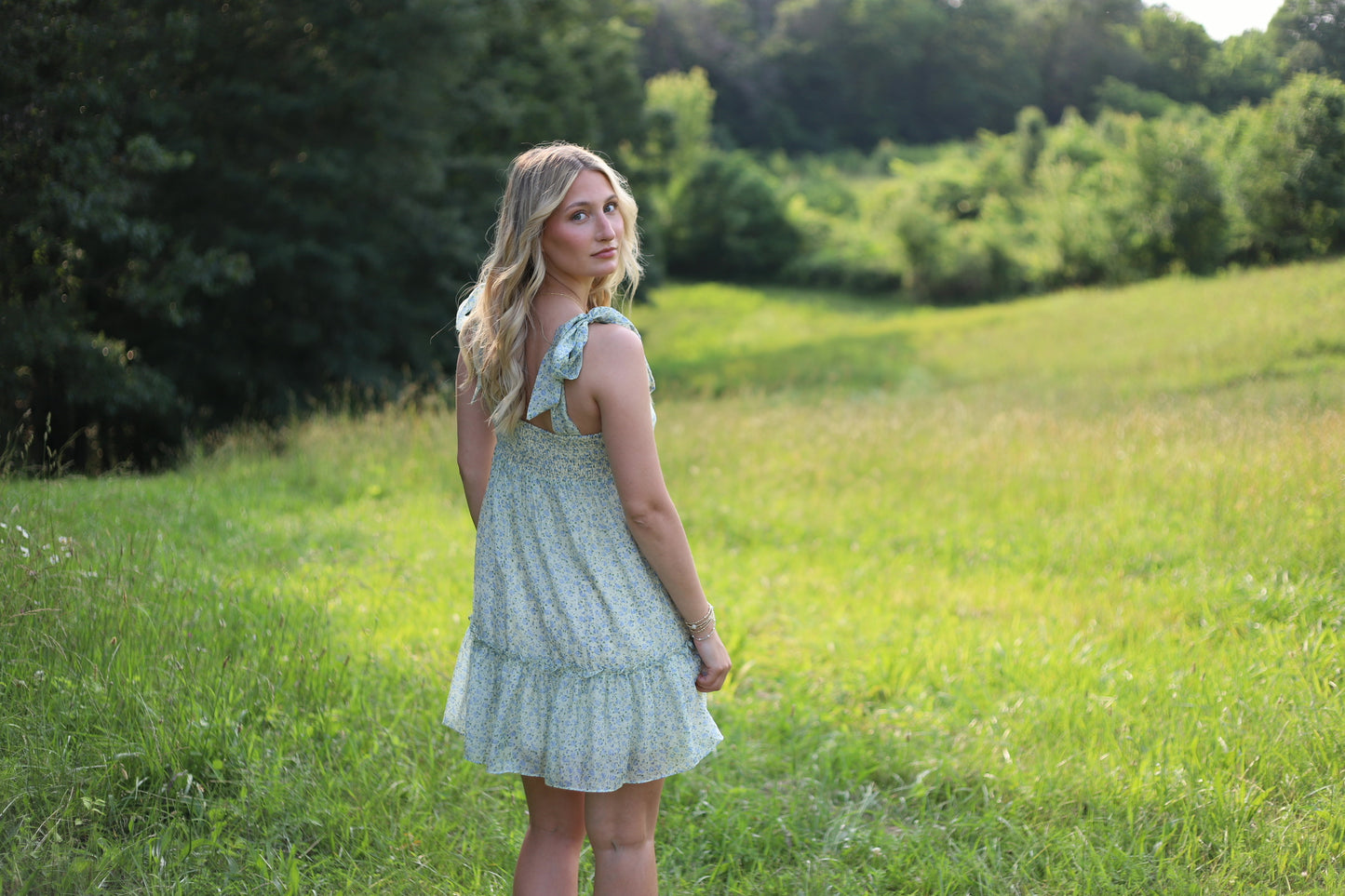 Floral Baby Doll Ruffled Tier Mini Dress