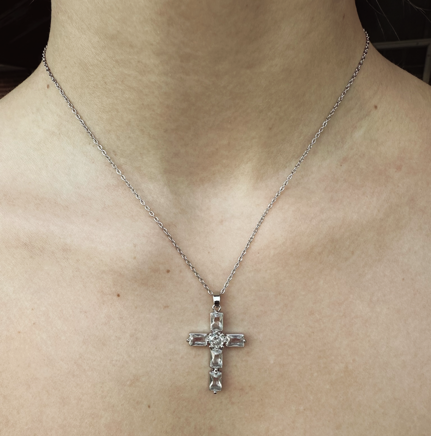 Cross Necklace - Silver