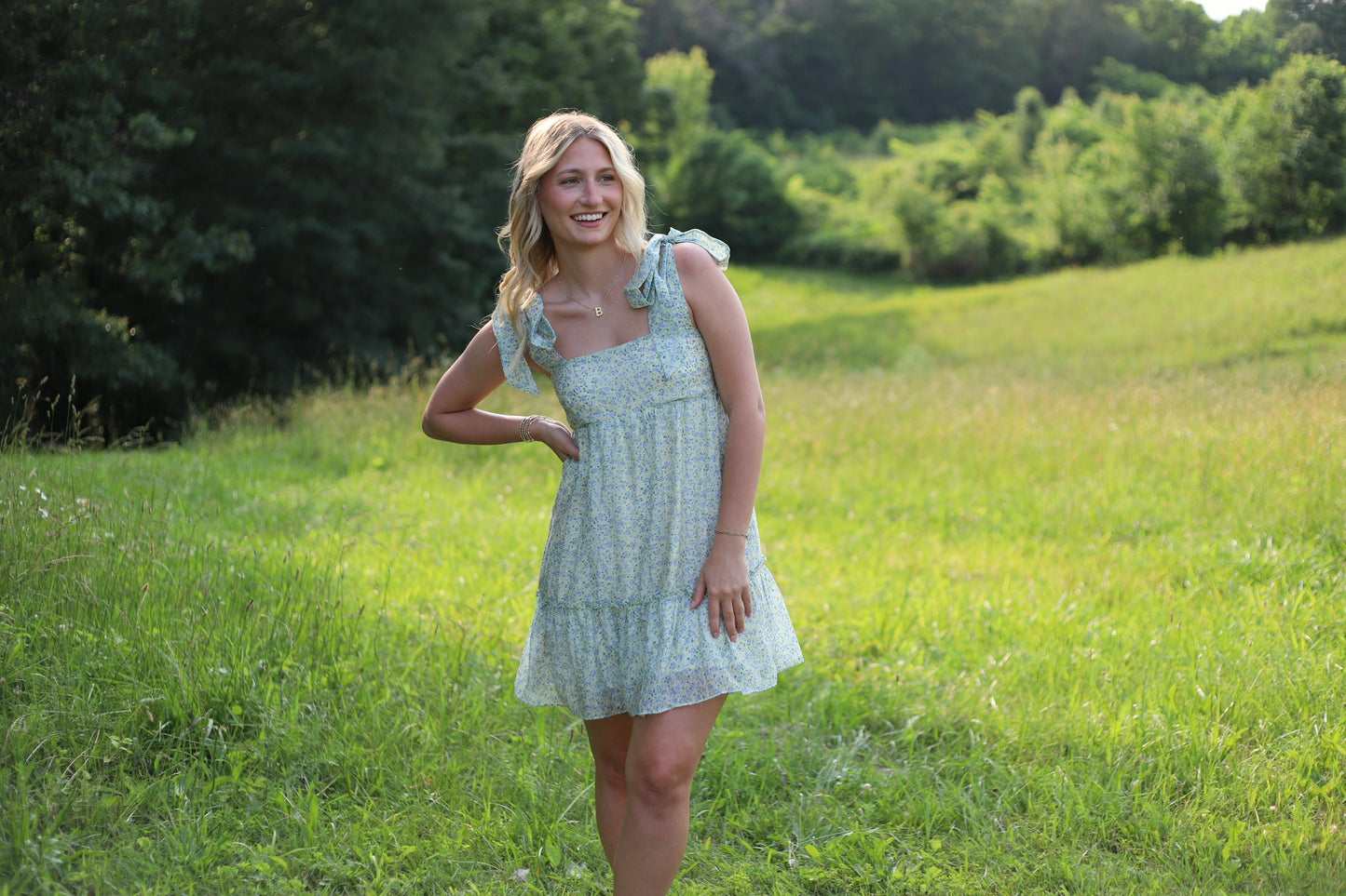 Floral Baby Doll Ruffled Tier Mini Dress